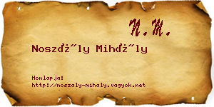Noszály Mihály névjegykártya