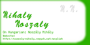 mihaly noszaly business card