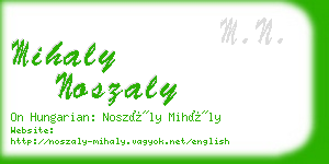 mihaly noszaly business card